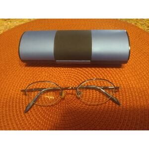 Nicole Miller Eyeglass Frame Half Rimless Bridge 47-19-135 Blue